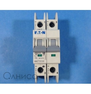 WMZT2C03 CIRCUIT BREAKER 3A 240VAC/48VDC 2 POLE 10KA Eaton