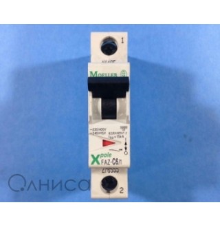 FAZ-C6/1 CIRCUIT BREAKER C-CURVE 1 POLE 277VAC Moeller