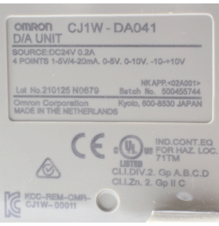 CJ1W-DA041 Модуль расширения Omron