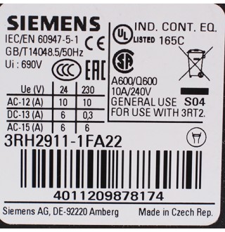 3RH2911-1FA22 Модуль блок-контактов Siemens