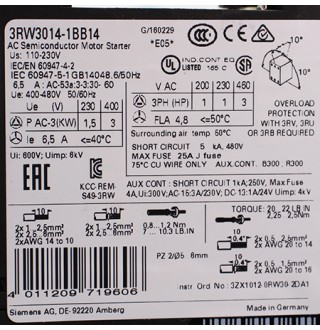 3RW3014-1BB14 Устройство плавного пуска Siemens