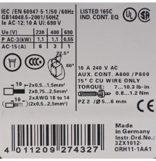 3RH1131-1BB40 Контактор вспомогательный Siemens