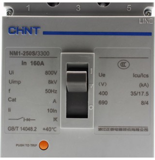 NM1-250S/3Р 160А Выключатель автоматический Chint