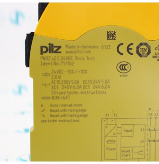 PNOZ S2 C 24VDC 3 N/O 1 N/C 751102 Реле безопасности Pilz