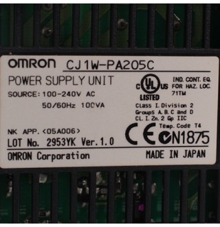 CJ1W-PA205C Источник питания Omron