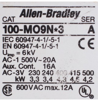 100-M09N*3 Контактор Allen-Bradley (б/у)