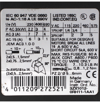 3RT1015-1AP01 Контактор Siemens