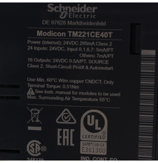 TM221CE40T Блок компактный базовый Schneider Electric