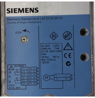 GCA126.1E Привод воздушной заслонки Siemens